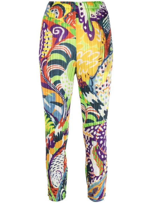 Snowrunner Graphic-Print Pleated Trousers