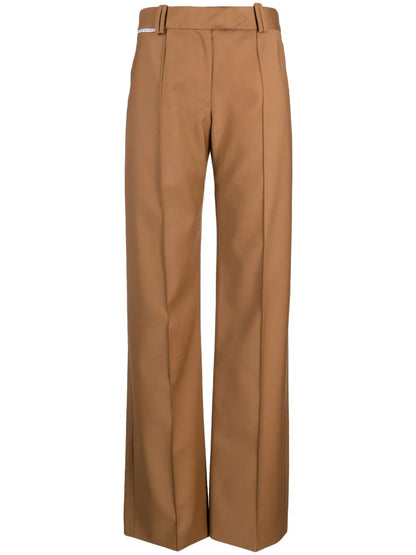 Virgin Wool Straight-Leg Trousers