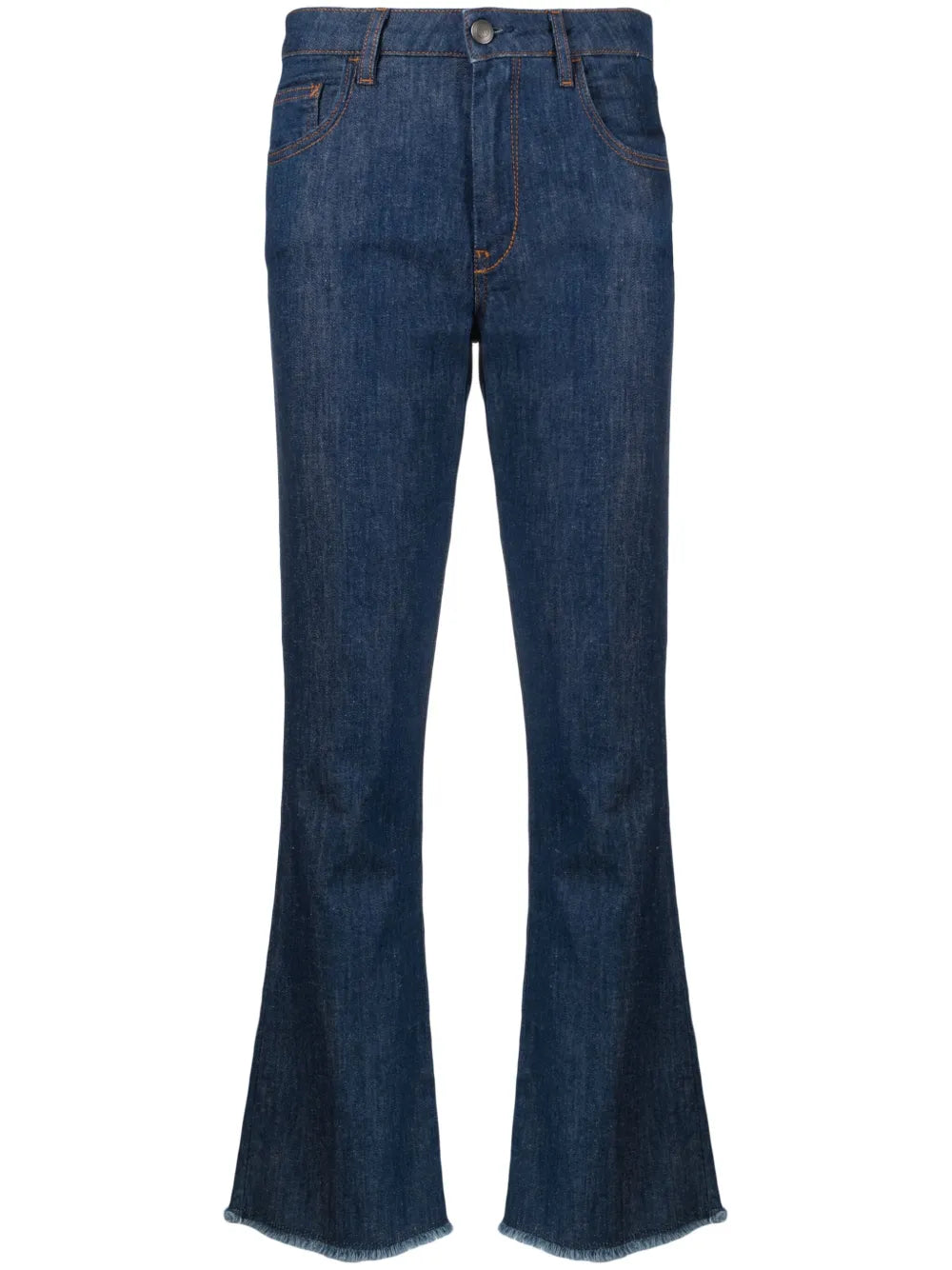 Mid-Rise Straight-Leg Cropped Jeans