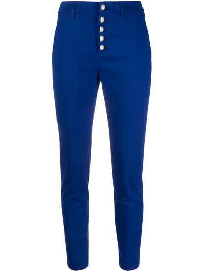 Cropped Slim-Cut Trousers