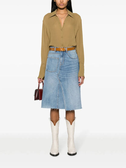 Deconstructed Denim Skirt