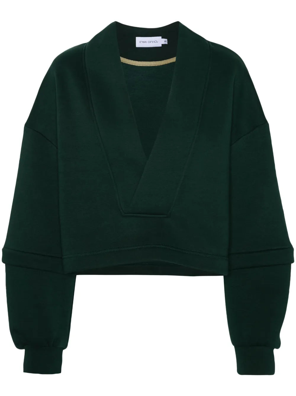 V-Neck Cotton-Blend Sweatshirt