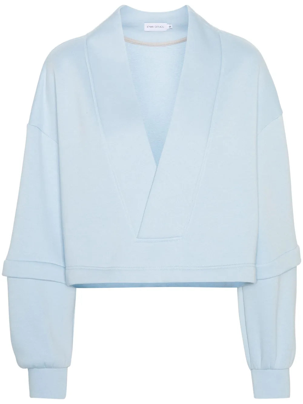 V-Neck Cotton-Blend Sweatshirt