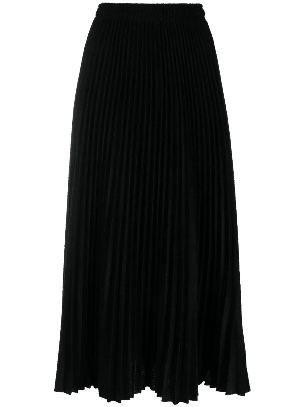 High-Waisted Pleated Midi Skirt