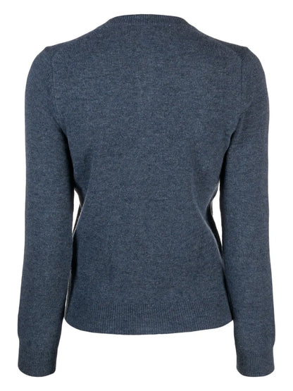 Mélange-Effect Wool Cardigan