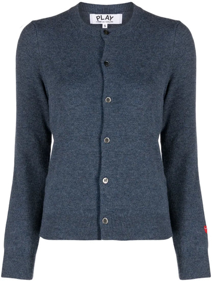 Mélange-Effect Wool Cardigan