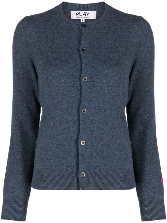 Mélange-Effect Wool Cardigan