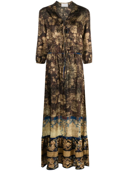 Aloe Floral-Print Maxi Dress