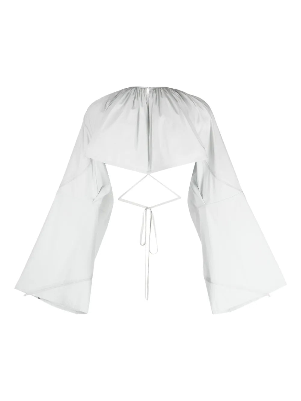 Gathered-Detail Cropped Blouse
