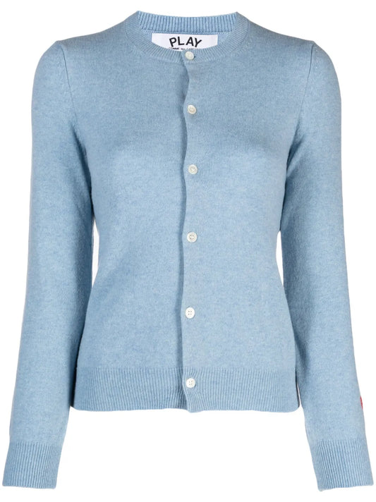 Mélange-Effect Wool Cardigan