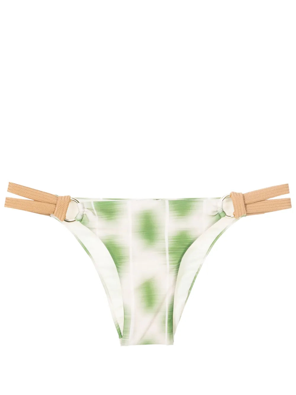 Abstract-Print Rope-Detail Bikini Bottoms
