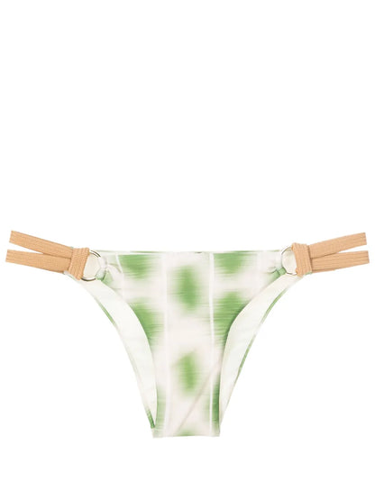 Abstract-Print Rope-Detail Bikini Bottoms
