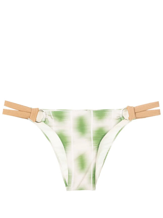 Abstract-Print Rope-Detail Bikini Bottoms