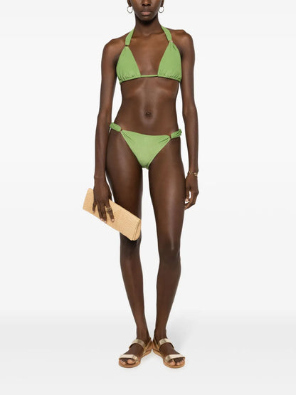 Textured Gathered Bikini Bottoms