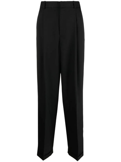 Pressed-Crease Straight-Leg Trousers