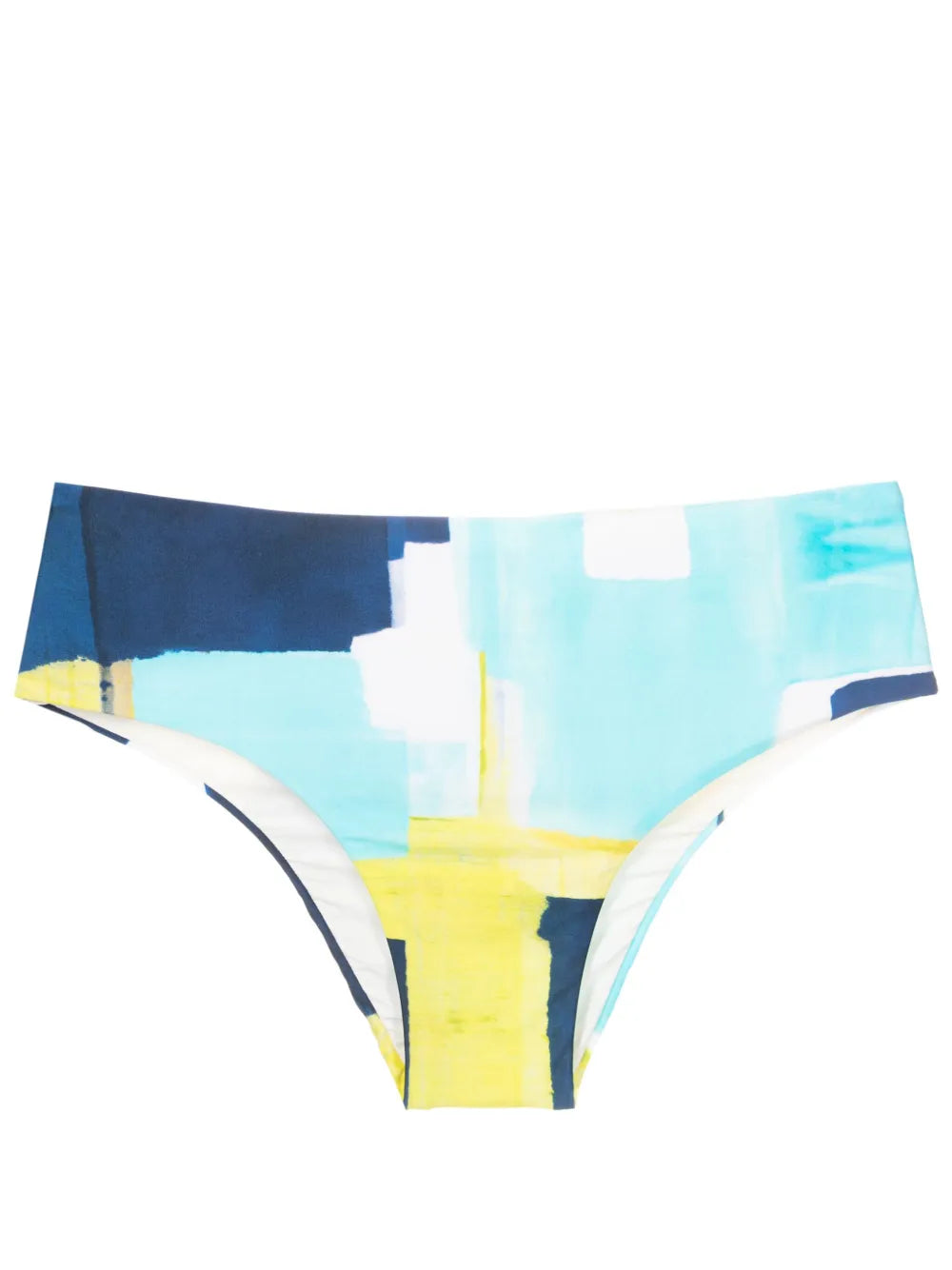 Abstract-Pattern Print Bikini Bottoms
