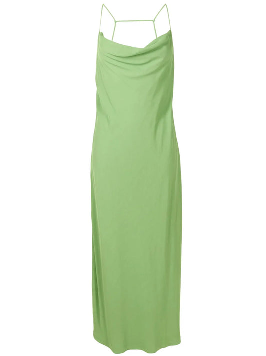 Cowl-Neck Long Dress