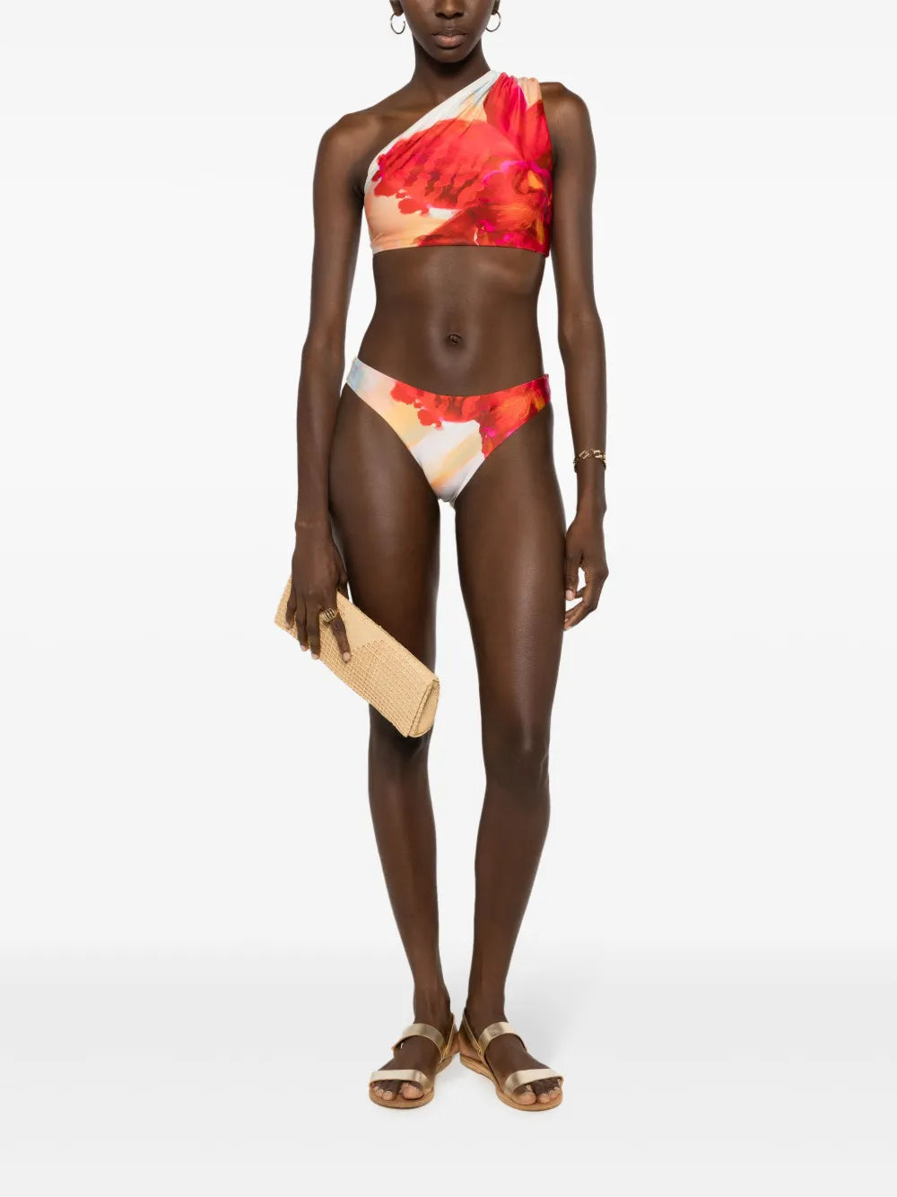 Floral-Print Bikini Bottoms