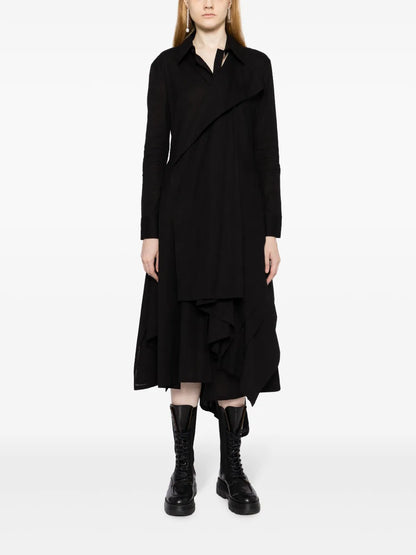Muslin Draped Midi Dress