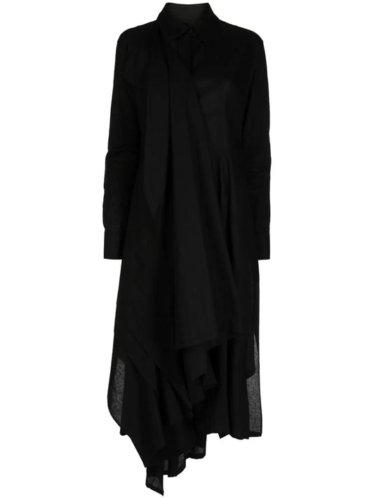 Muslin Draped Midi Dress
