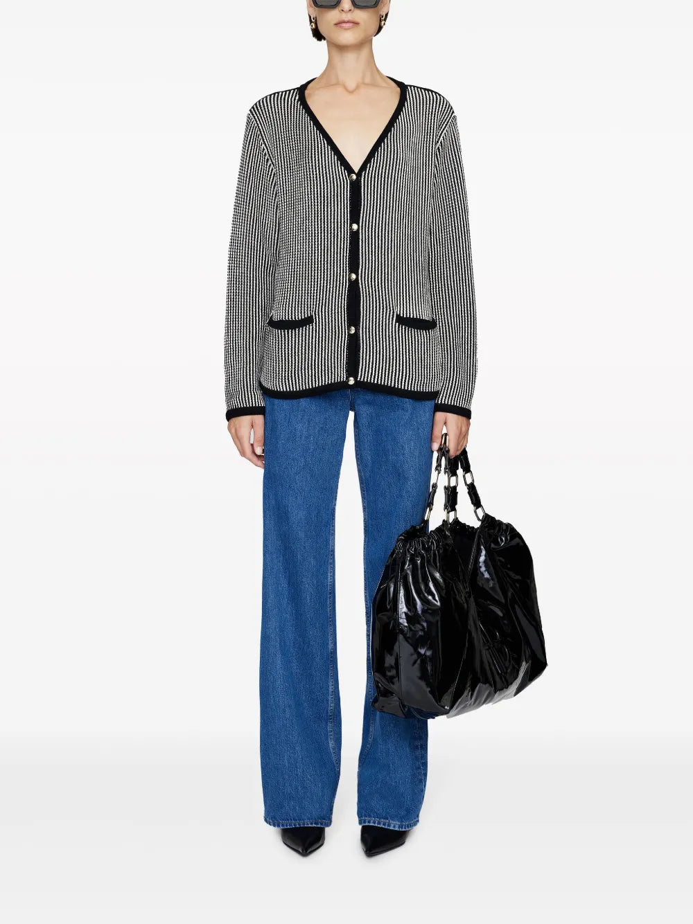 Dave Stripe-Pattern Cardigan