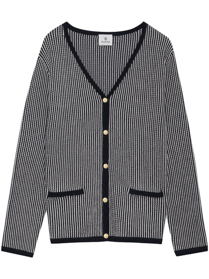 Dave Stripe-Pattern Cardigan