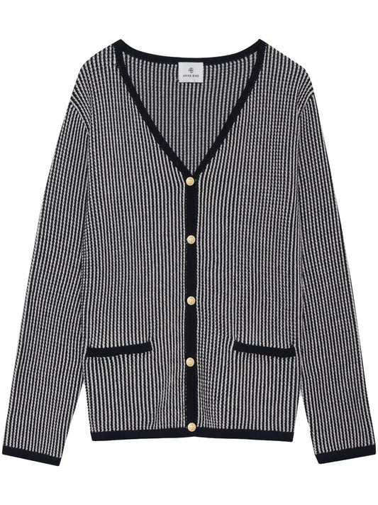 Dave Stripe-Pattern Cardigan