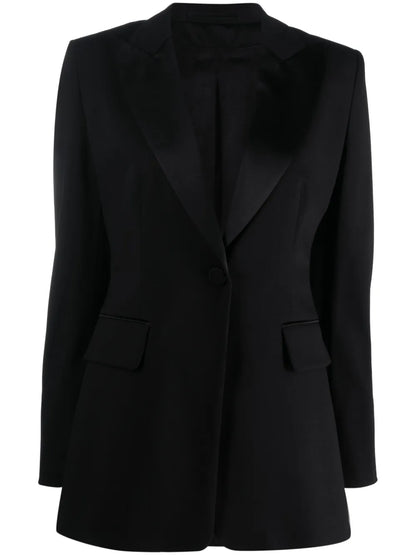 Single-Breasted Wool-Blend Blazer