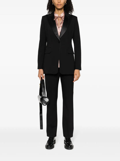 Single-Breasted Wool-Blend Blazer