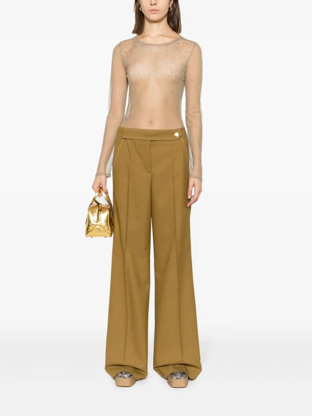 Crystal-Embellished Cotton Shirt