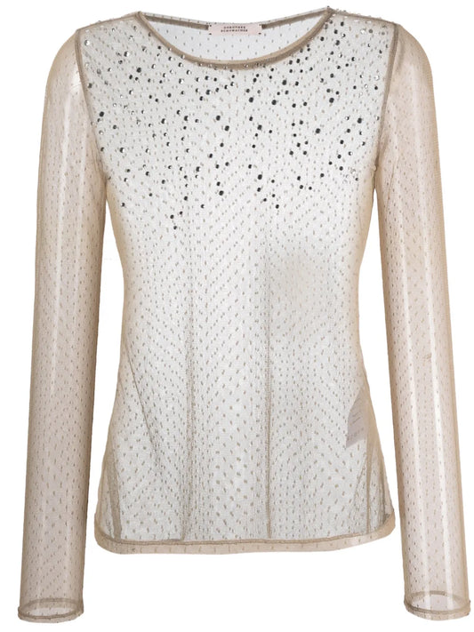 Crystal-Embellished Cotton Shirt
