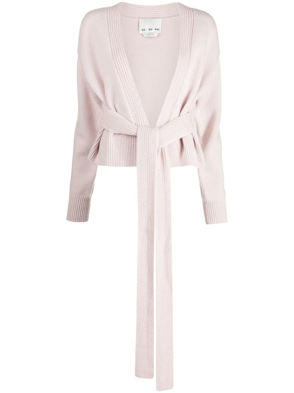 Tied-Waist Wool-Cashmere Cardigan
