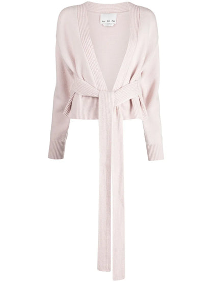 Tied-Waist Wool-Cashmere Cardigan