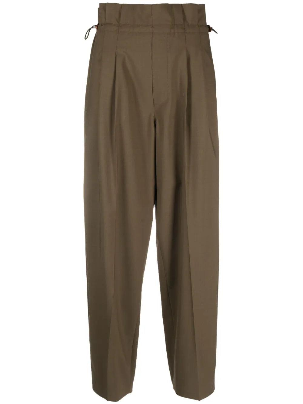 Paperbag-Waist Wide-Leg Trousers