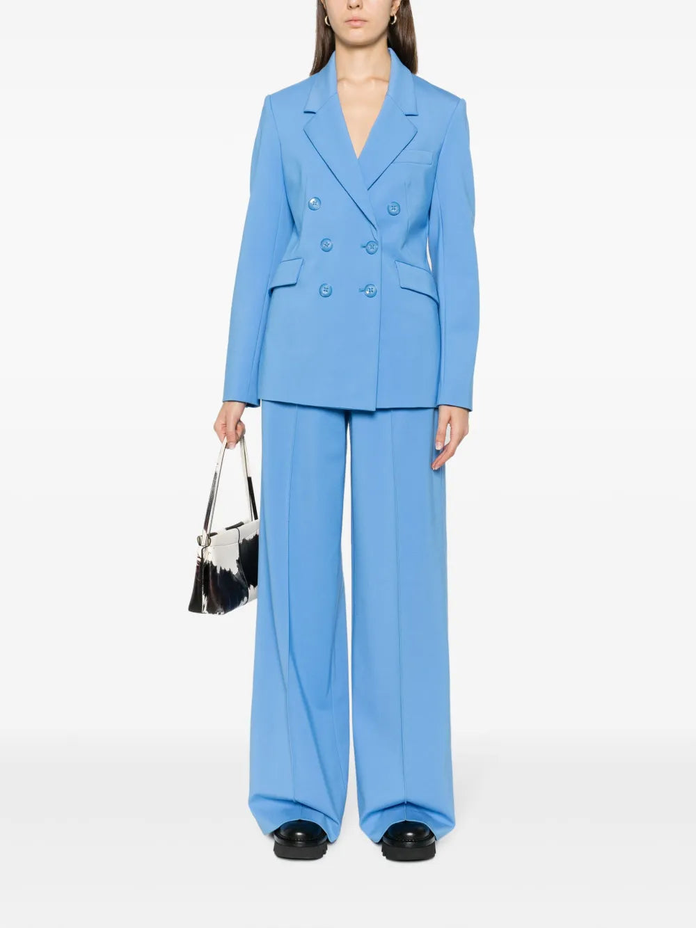 Double-Breasted Notched Blazer