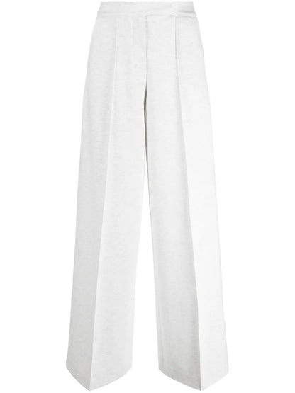 Pressed-Crease Concealed-Fastening Tailored Trousers