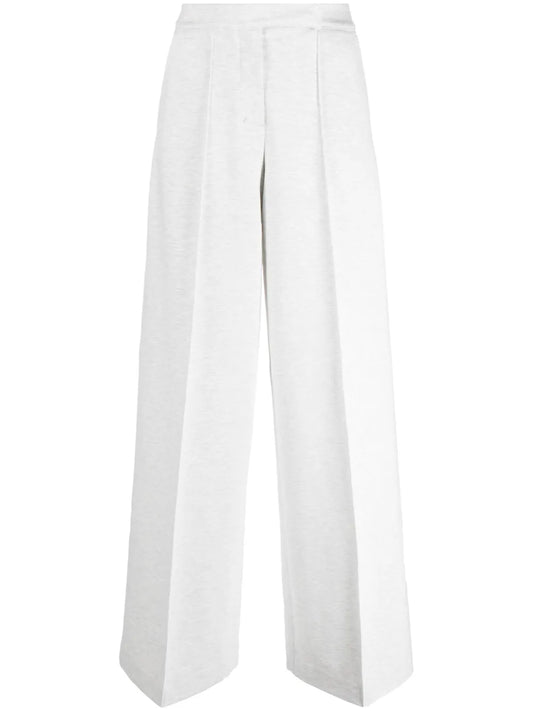 Pressed-Crease Concealed-Fastening Tailored Trousers