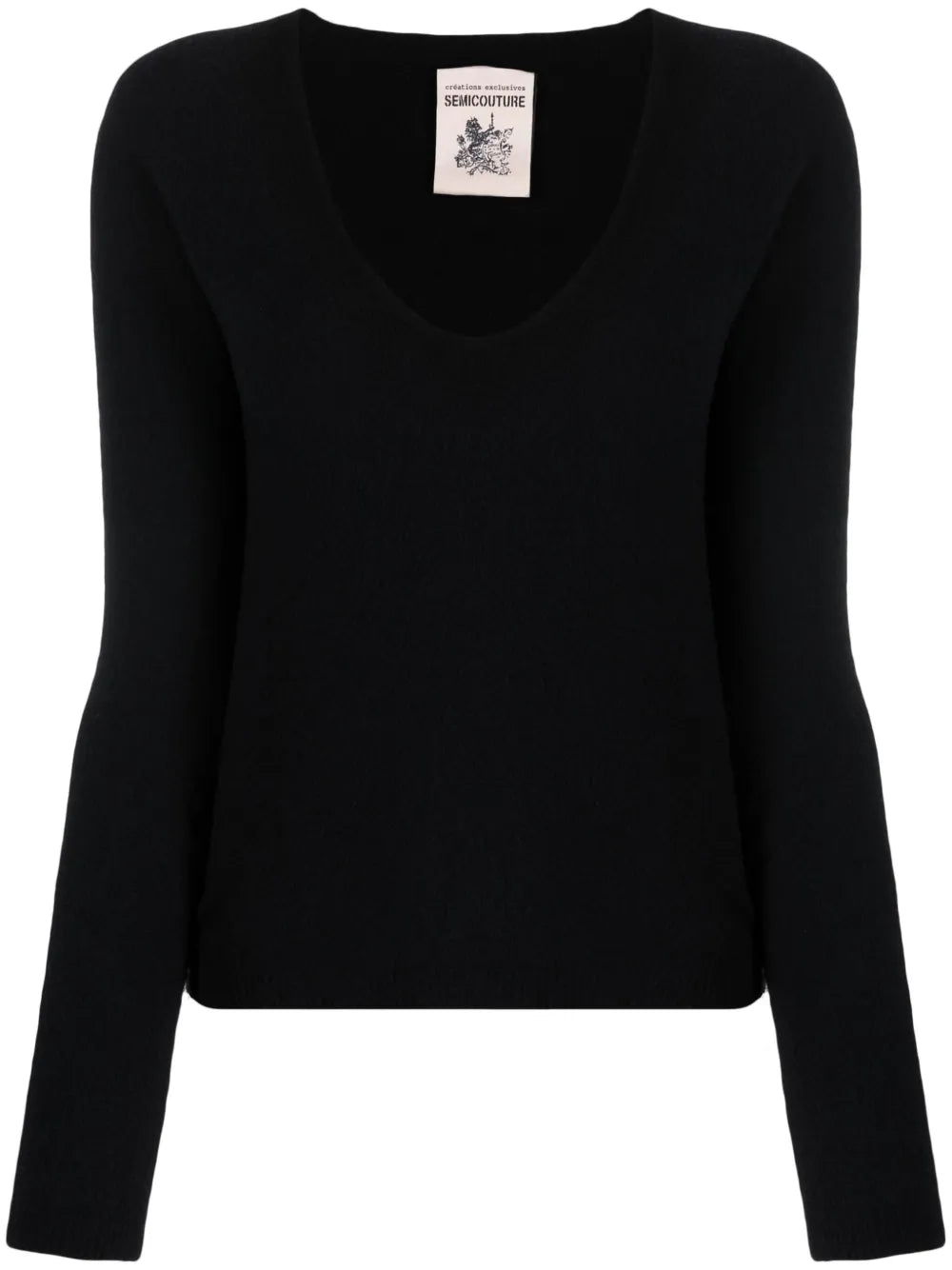 Brushed U-Neck Knitted Top