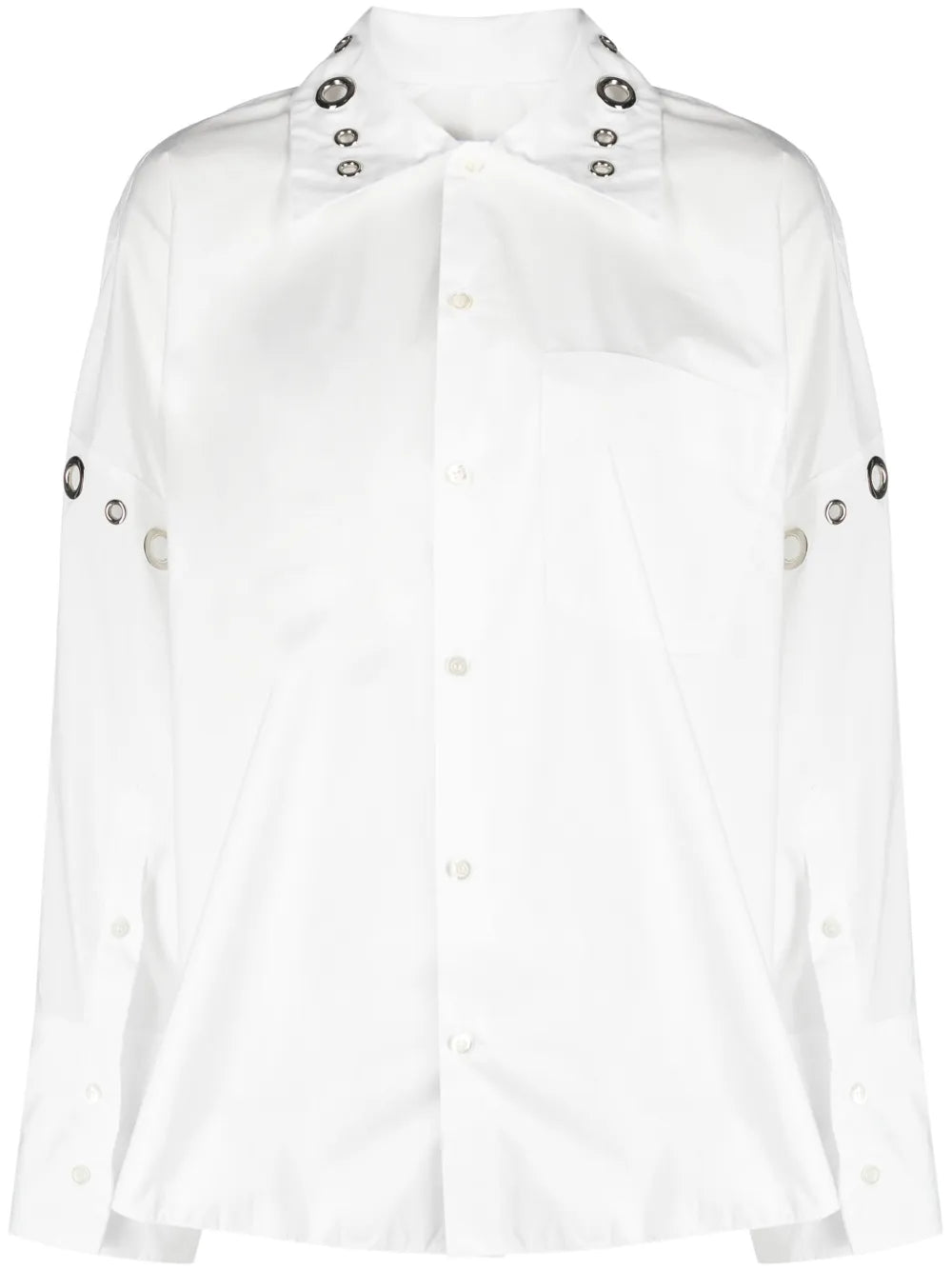 Eyelet-Detailing Cotton Shirt