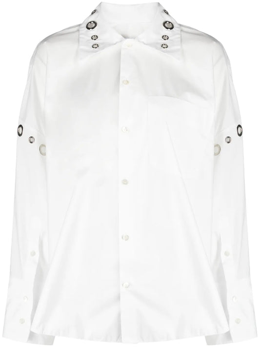 Eyelet-Detailing Cotton Shirt