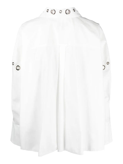 Eyelet-Detailing Cotton Shirt