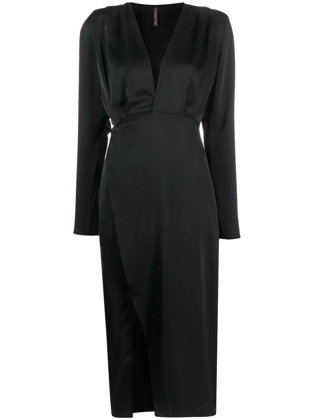 Satin Wrap Mini Dress