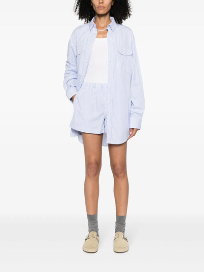 Striped Cotton Shirtdress