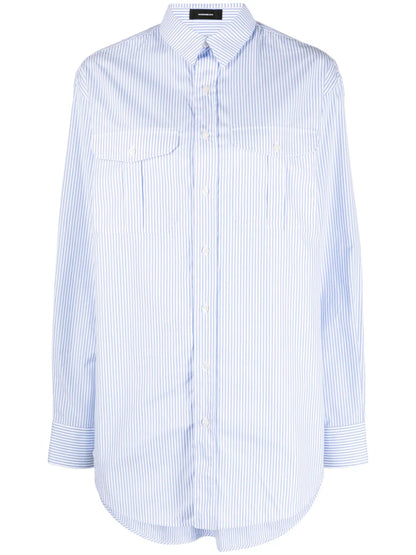 Striped Cotton Shirtdress