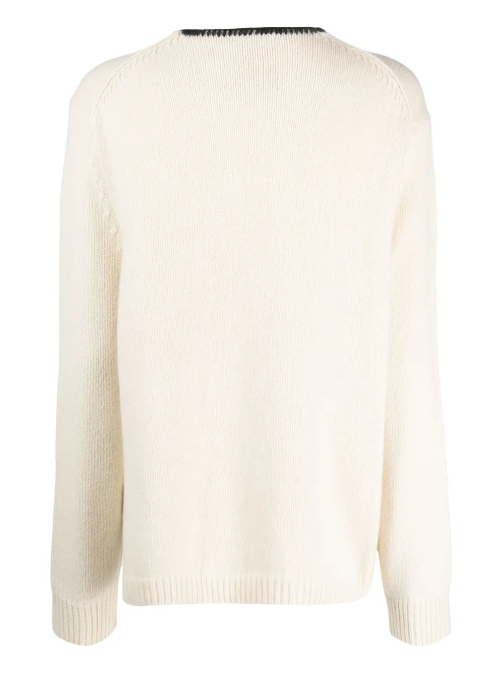 Contrast-Stitching Knitted Jumper