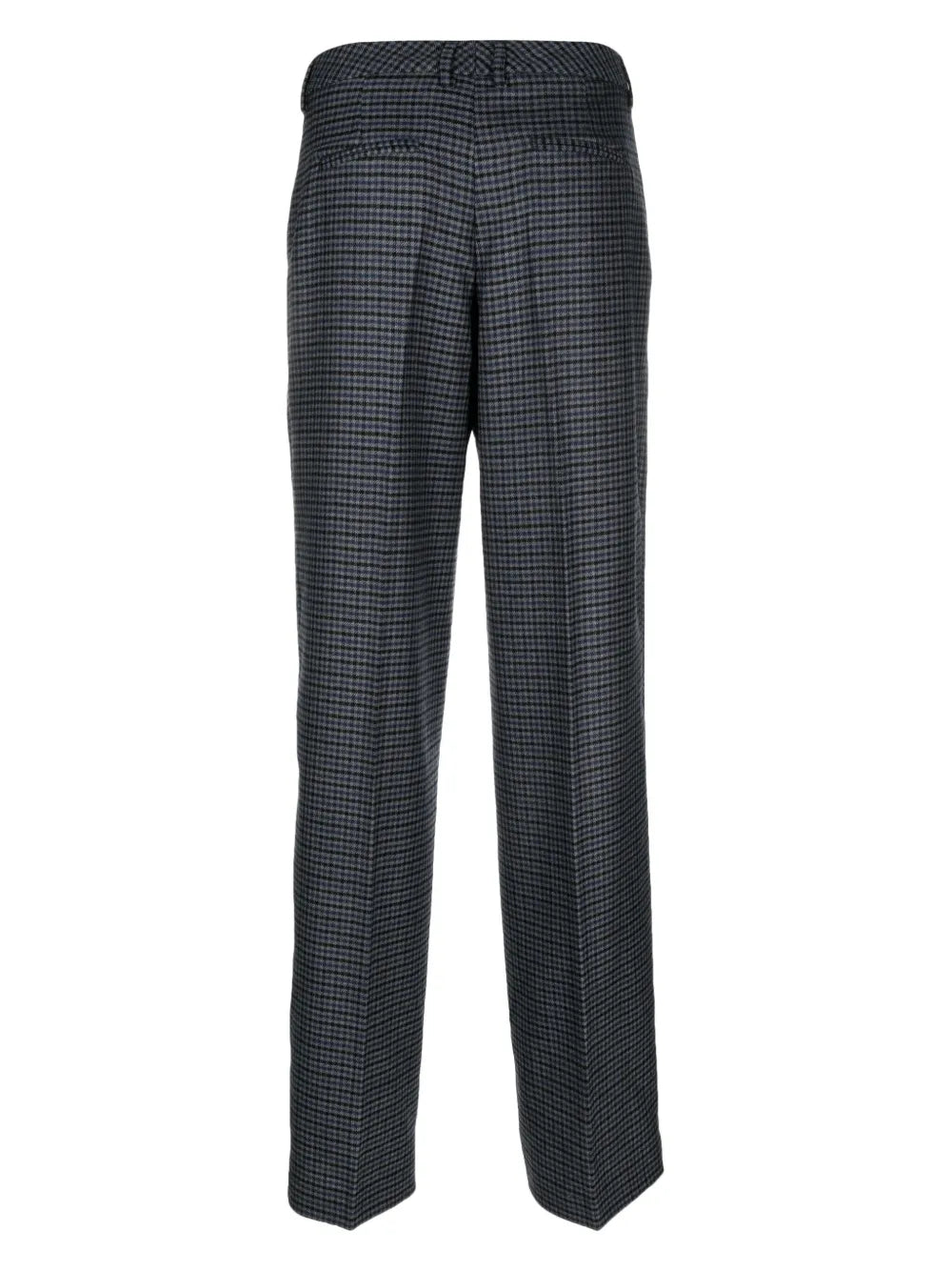 Check-Print Virgin Wool Trousers