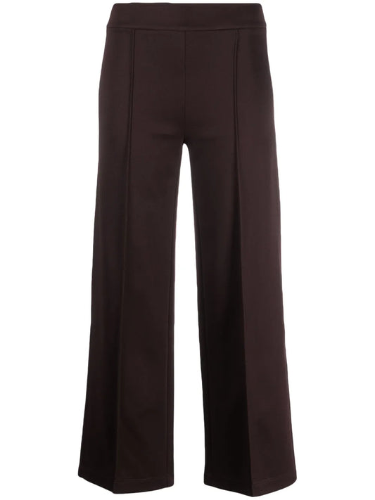 Roma Decorative-Stitching Wide-Leg Trousers