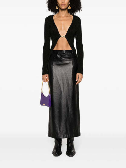 Logo-Lettering Lurex Cardigan