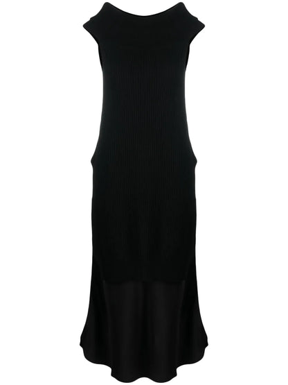 Off-Shoulder Wool Blend Maxi Dress