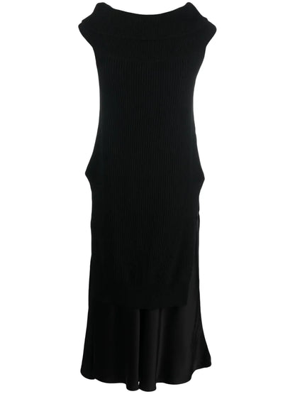 Off-Shoulder Wool Blend Maxi Dress